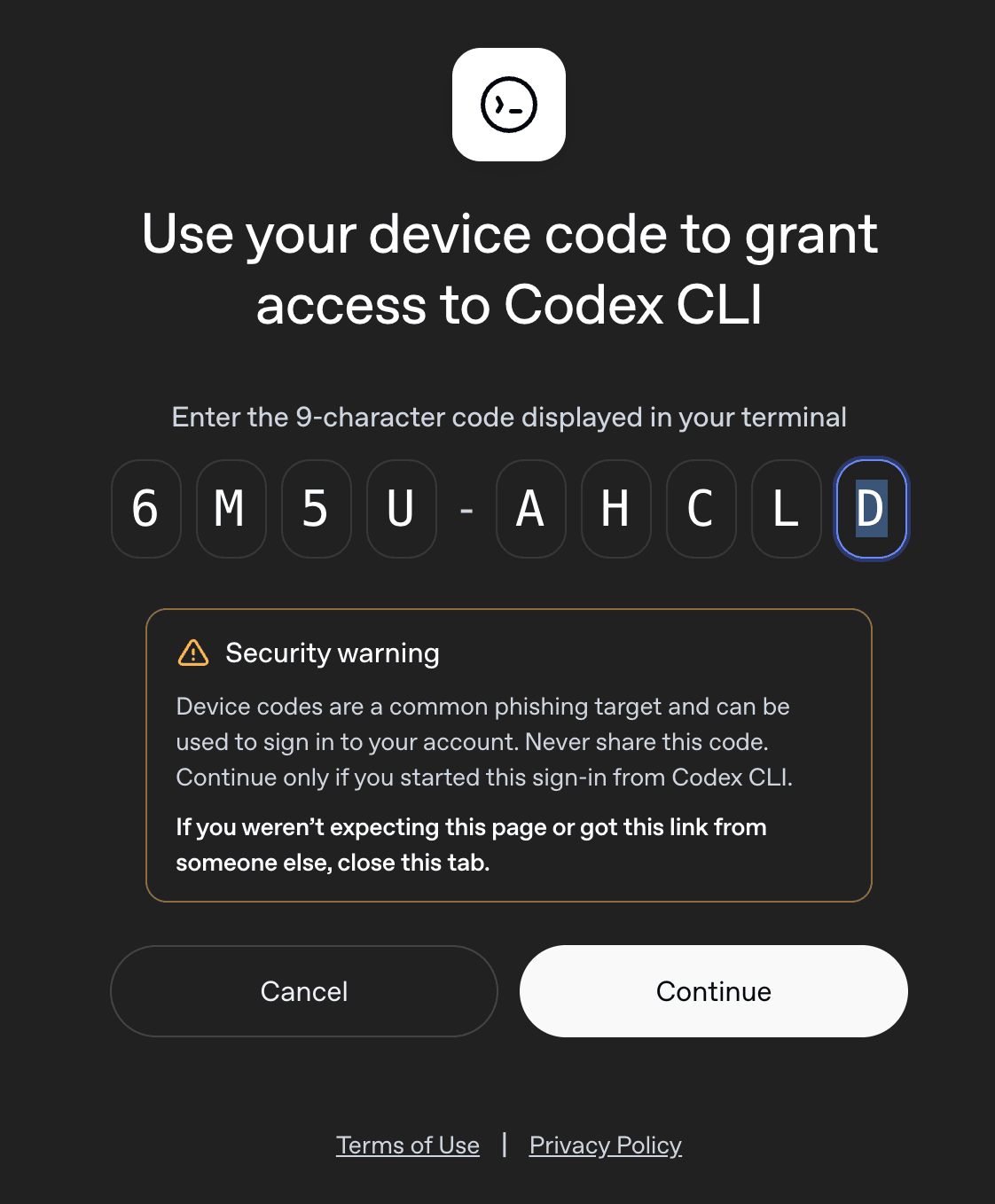 Paste the code in the browser