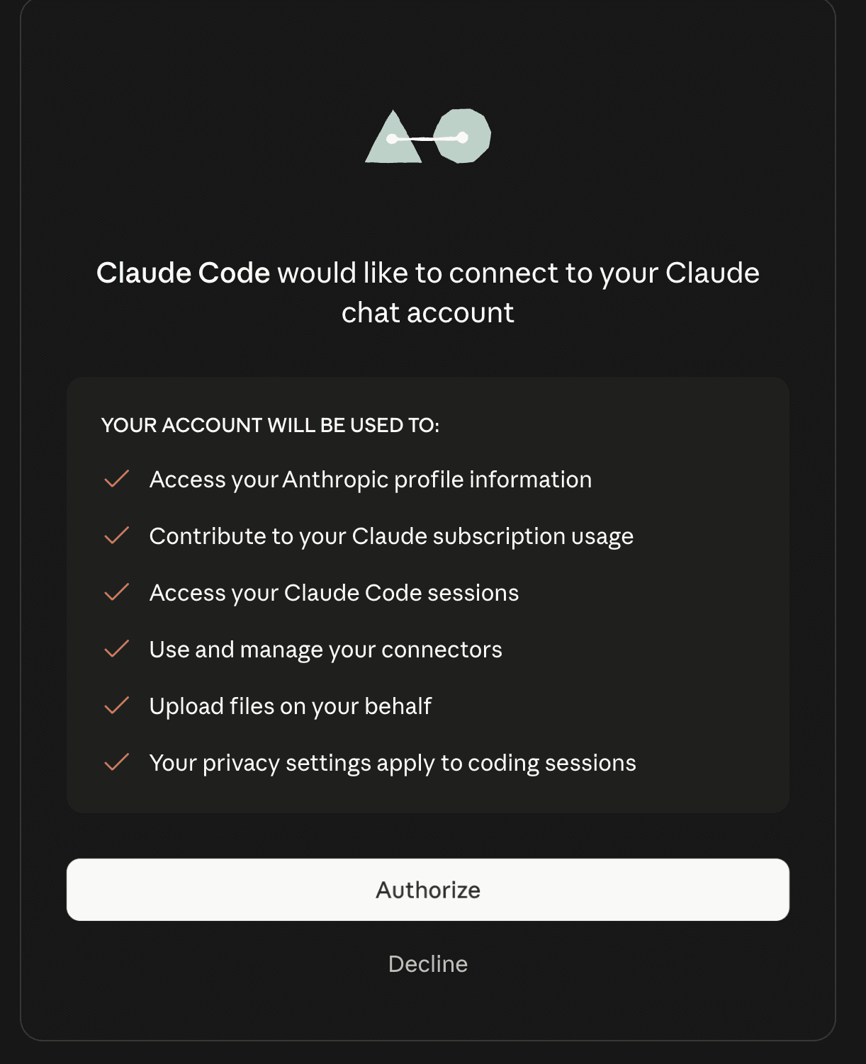Authorize in the browser